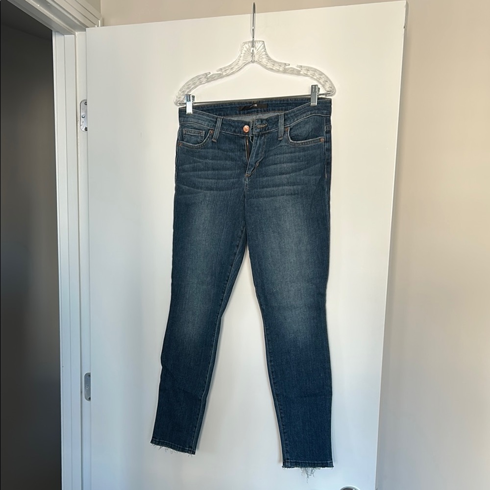 Joe’s Skinny Ankle Jeans with Frayed Hems